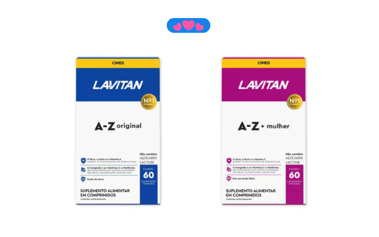 Polivitamínico Lavitan A-Z 60 Comp. - Unidade